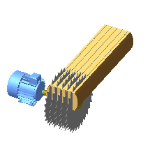 Multi rip saw for small-diameter wood STILET MPP-160