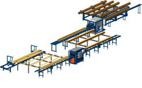 Sawmill line No. 4 for small-diameter wood