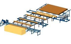 Sawmill line No. 1 for small-diameter wood