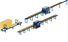 Sawmill line No. 3 for small-diameter wood